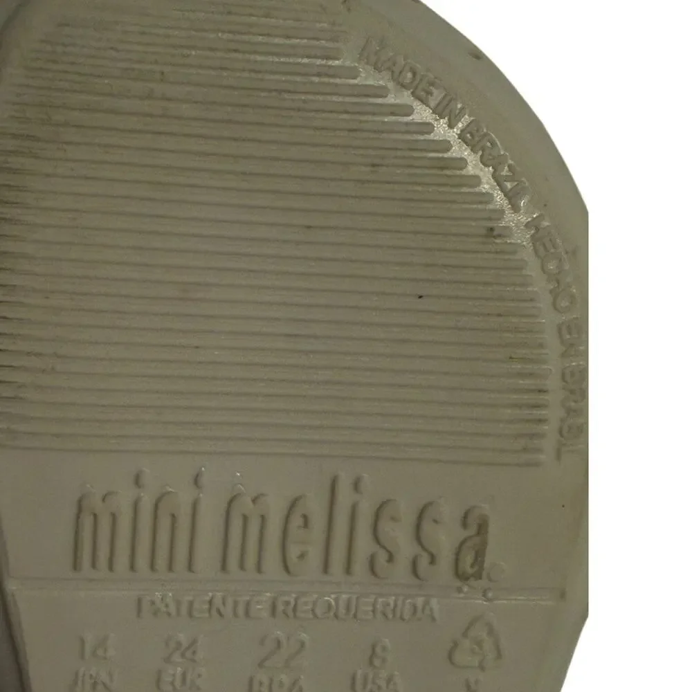 Mini Melissa Sz.8 Tropical Furadinha VII Pineapple Jelly Mary Jane Shoes